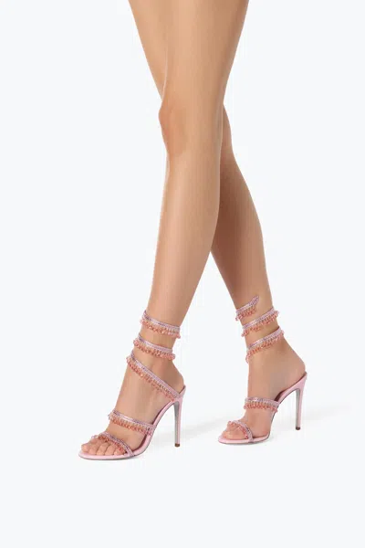 René Caovilla Chandelier 105mm Crystal-embellished Sandals In White