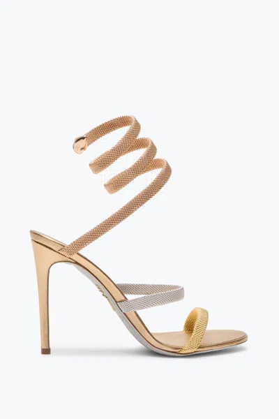 René Caovilla Trigold Cleo Sandals In Gold