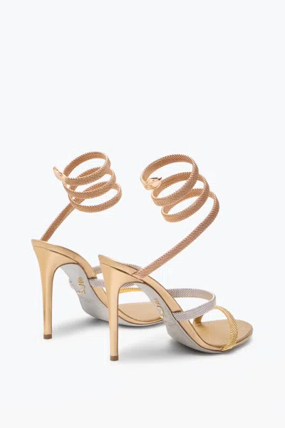 René Caovilla Trigold Cleo Sandals In Gold