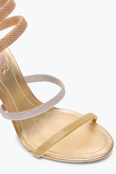 René Caovilla Trigold Cleo Sandals In Gold