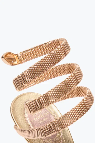 René Caovilla Trigold Cleo Sandals In Gold