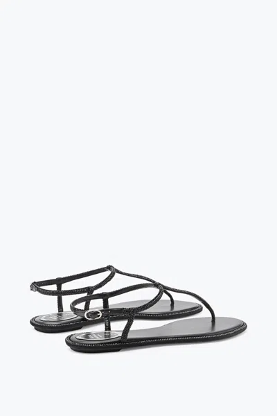 René Caovilla Rene Caovilla Diana Crystal Flat Sandals In Multi