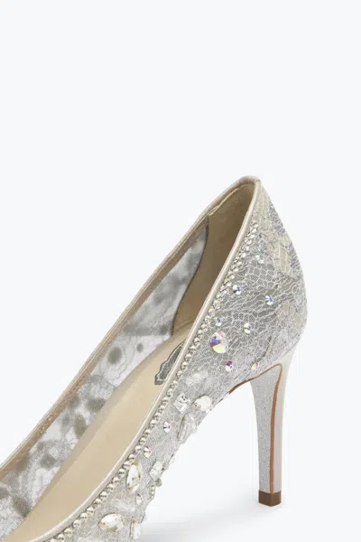 René Caovilla Grey Pointed Pumps Cinderella In Silver