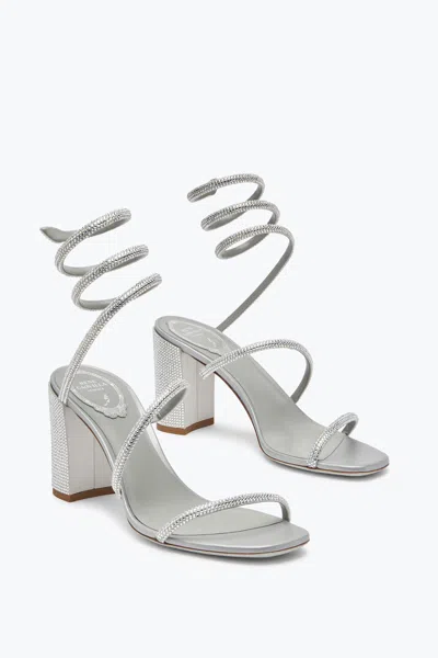 René Caovilla Cleo 85mm Snake-wrap Block-heel Sandals