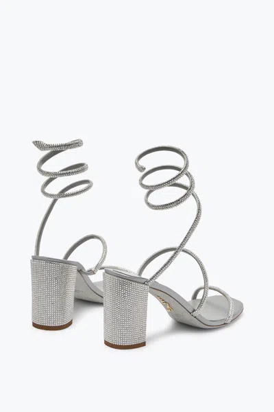René Caovilla Cleo 85mm Snake-wrap Block-heel Sandals
