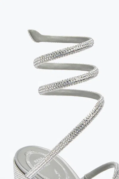 René Caovilla Cleo 85mm Snake-wrap Block-heel Sandals