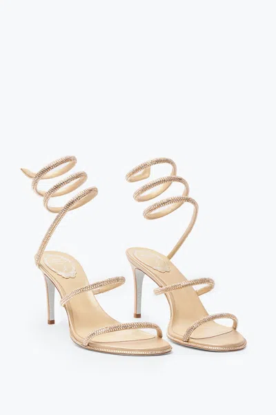 René Caovilla Rene Caovilla Womens Blush Cleo 80 Crystal-embellished Leather Heeled Sandals