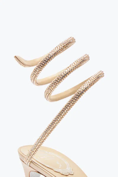 René Caovilla Rene Caovilla Womens Blush Cleo 80 Crystal-embellished Leather Heeled Sandals