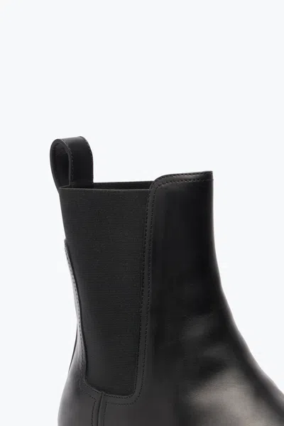 René Caovilla Black Leather Ankle Boots Bika In Black