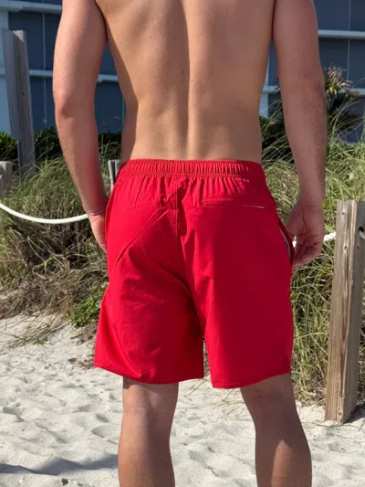 Jmp The Label Barbados Men's Swim Trunk - Red