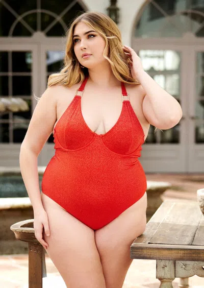 Jmp The Label Bora Bora One Piece - Blaze Lurex In Orange