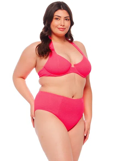 Jmp The Label Cardiff Balconette Underwire Bikini Top - Zinnia Pink In Orange
