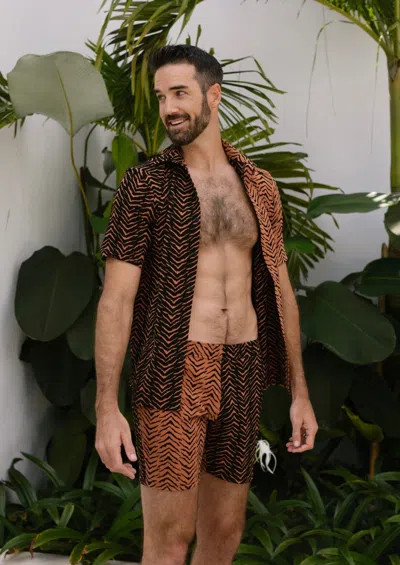 Jmp The Label Carlsbad Button Down Shirt - Tiger Switch Print