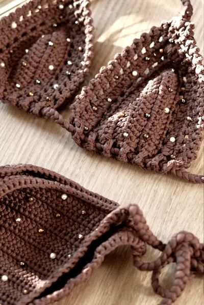 Jmp The Label Cozumel Top - Mixed Metal Brown