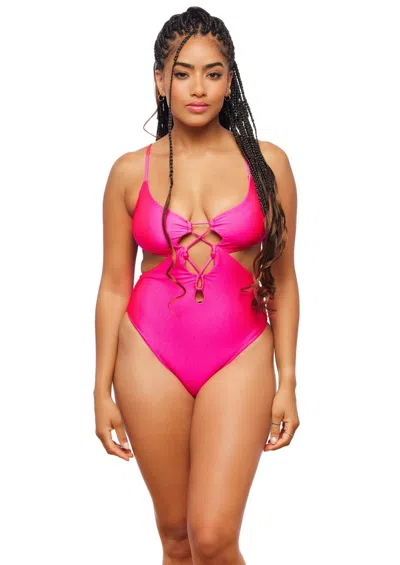 Jmp The Label Kingston One Piece - Pink Shine In Red
