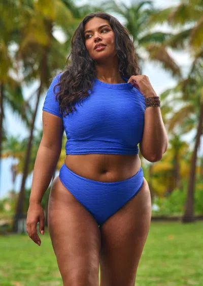 Jmp The Label Redondo Crop Top - Cobalt In Blue