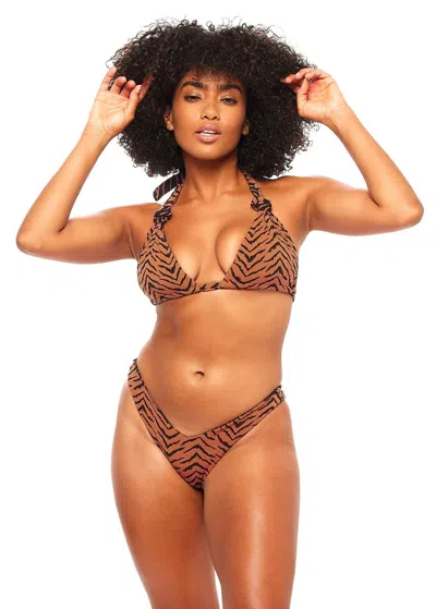 Jmp The Label Rio Bottom - Tiger Switch Reversible Print In Orange