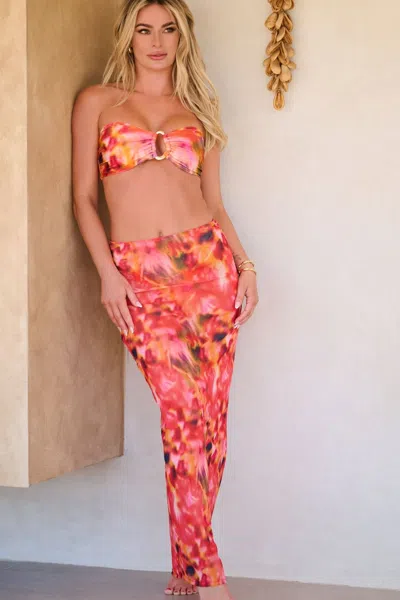 Jmp The Label Sicily Mesh Skirt - Cosmo