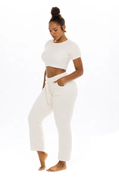 Jmp The Label Unwind Crop Top Ivory In White