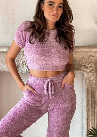 Jmp The Label Unwind Crop Top Lavender In Purple