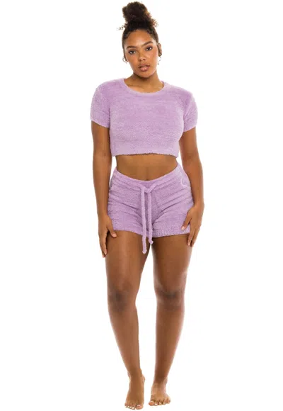 Jmp The Label Unwind Crop Top Lavender In Purple
