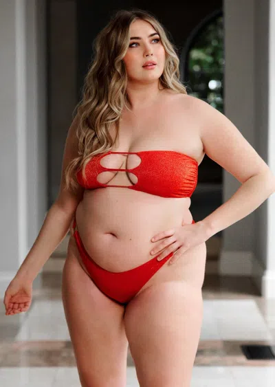 Jmp The Label Vegas Top - Blaze Lurex In Orange