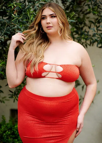 Jmp The Label Vegas Top - Blaze Lurex In Orange