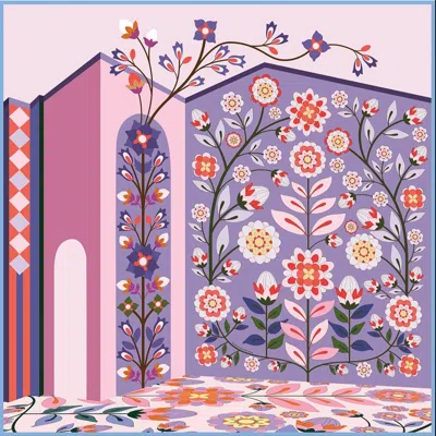 Jessie Zhao New York Double Sided Wool Silk Scarf Of Flower Imagination