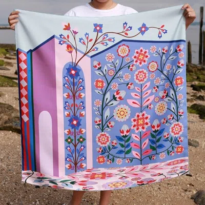 Jessie Zhao New York Double Sided Wool Silk Scarf Of Flower Imagination