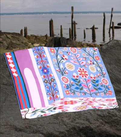 Jessie Zhao New York Double Sided Wool Silk Scarf Of Flower Imagination