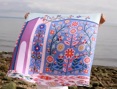 Jessie Zhao New York Double Sided Wool Silk Scarf Of Flower Imagination