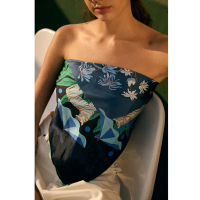 Jessie Zhao New York Double Sided Wool Silk Scarf Of Night Banquet