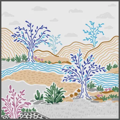 Jessie Zhao New York Double Sided Wool Silk Scarf In After Sunset In Neutral