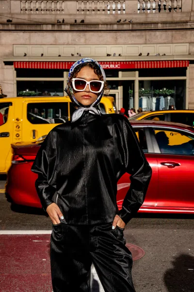 Jessie Zhao New York Double Sided Wool Silk Scarf In After Sunset In Neutral