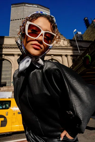 Jessie Zhao New York Double Sided Wool Silk Scarf In After Sunset In Neutral