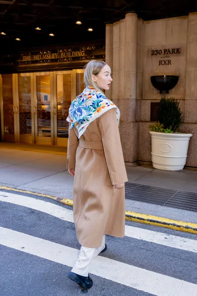 Jessie Zhao New York Double Sided Wool Silk Scarf Of Day Jungle Reverie