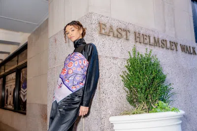 Jessie Zhao New York Double Sided Wool Silk Scarf Of Flower Imagination