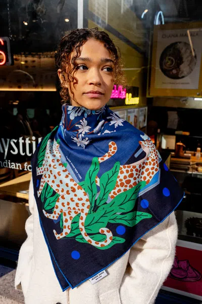 Jessie Zhao New York Double Sided Wool Silk Scarf Of Night Banquet