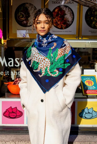 Jessie Zhao New York Double Sided Wool Silk Scarf Of Night Banquet