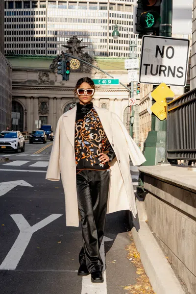 Jessie Zhao New York Double Sided Wool Silk Scarf Of Night's Enchanted Garden