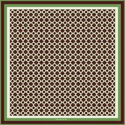 Jessie Zhao New York Double Sided Wool Silk Scarf Of Polka Dot Bloom In Multi