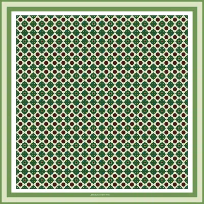 Jessie Zhao New York Double Sided Wool Silk Scarf Of Polka Dot Bloom In Multi