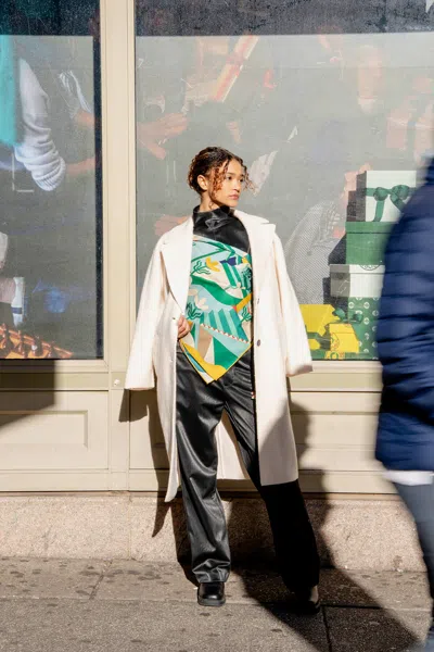 Jessie Zhao New York Double Sided Wool Silk Scarf Of Tropical Breeze