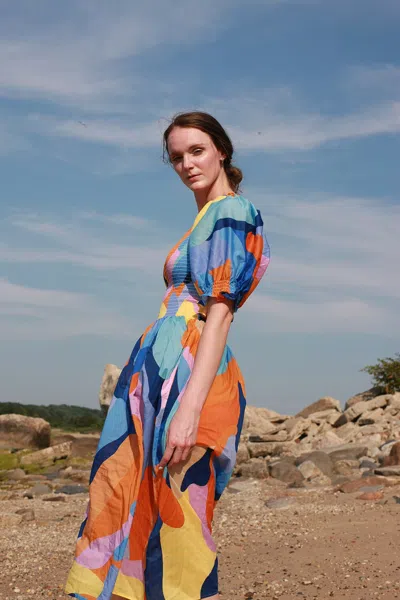 Jessie Zhao New York Women's Tropical Love Smocked Midi Dress In Multi