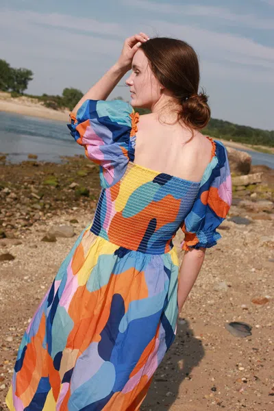 Jessie Zhao New York Women's Tropical Love Smocked Midi Dress In Multi