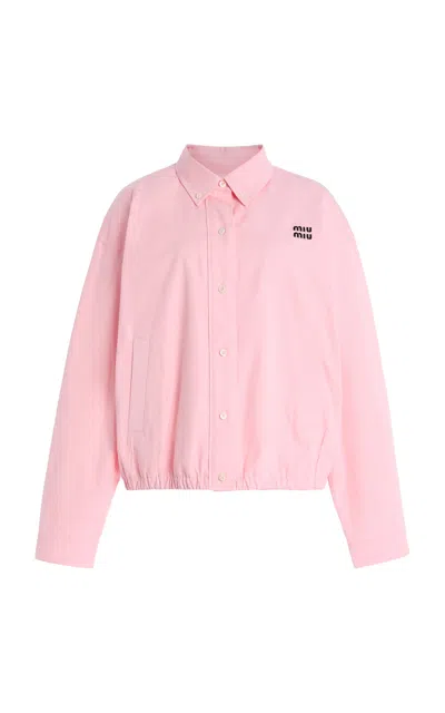 Miu Miu Cotton Poplin Button-front Shirt Jacket