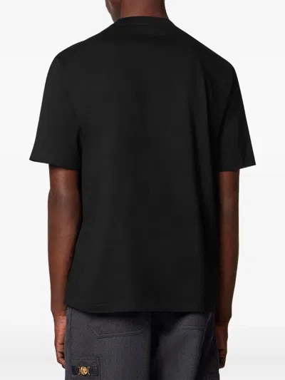 Versace T-shirt With Logo In Black