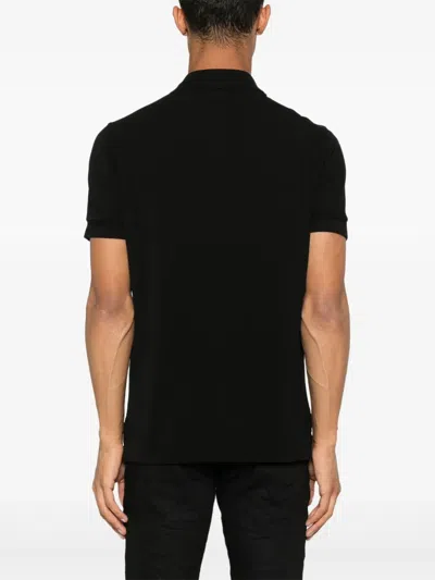 Tom Ford Mens Black Short-sleeve Lyocell-cotton Piquet Polo Shirt
