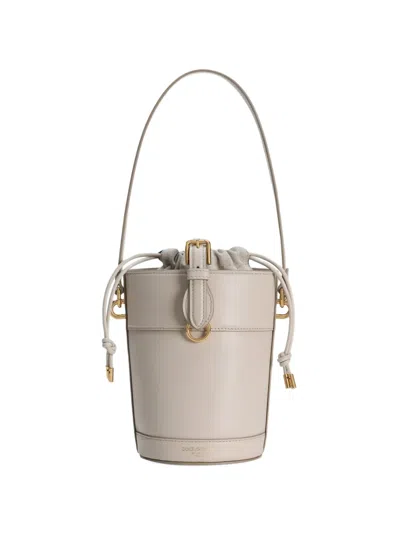 Dolce & Gabbana Capri Bucket Bag In Calfskin And Canvas