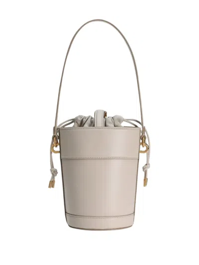 Dolce & Gabbana Capri Bucket Bag In Calfskin And Canvas